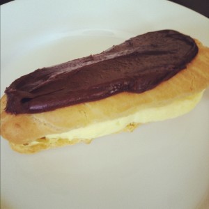 Dad's favorite treat - an eclair!