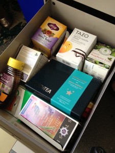 My desk drawer of tea