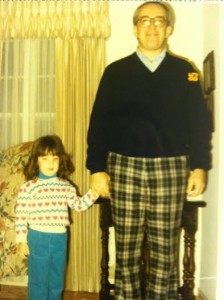Dad and me, nearly 20 years ago. Those clothes!